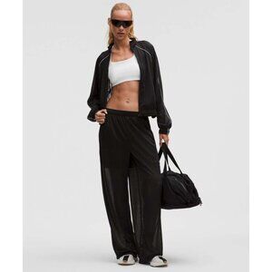 Lululemon Mesh Full-Zip Training Jacket & Wide Leg Pant Black/Vapor XL